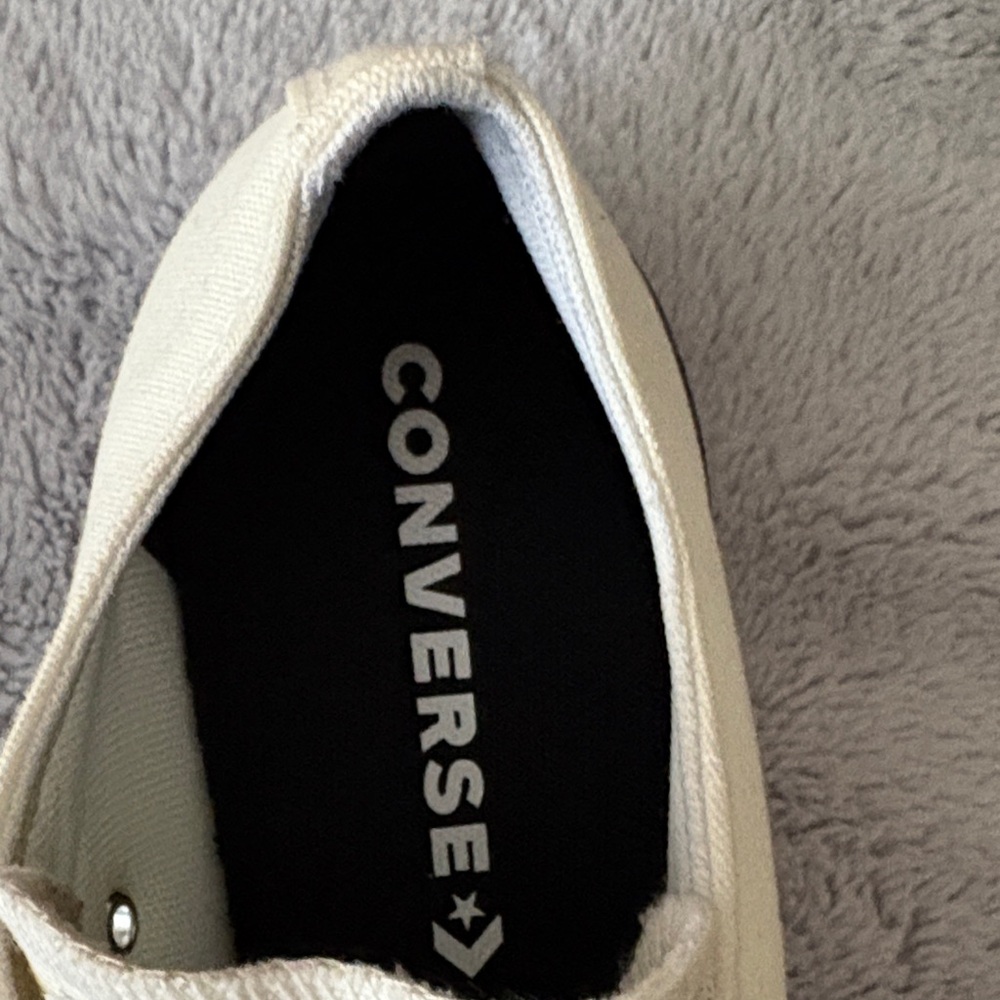 EUC Unisex Converse Cream Canvas All Star Lift Low Sneakers Size 6M/8W - Picture 3 of 8